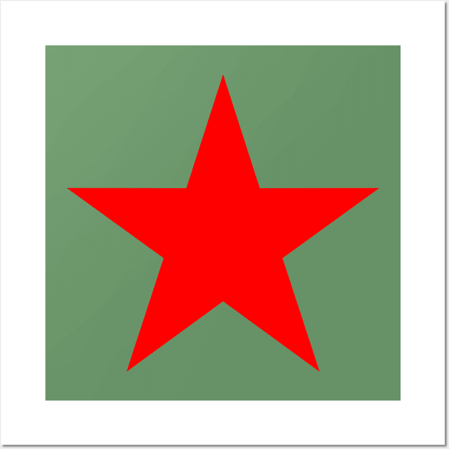 Communist red star symbol Wall Art by BigTime
